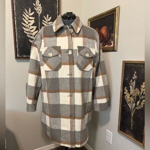 Calvin Klein plaid Shacket